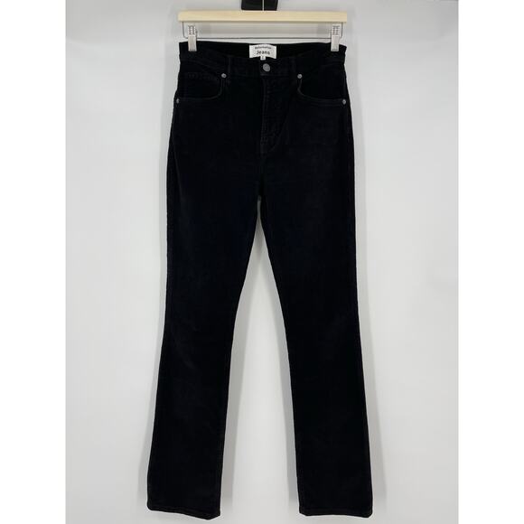 Reformation | Peyton High Rise Bootcut Corduory Pants in Black 27 - Picture 2 of 11